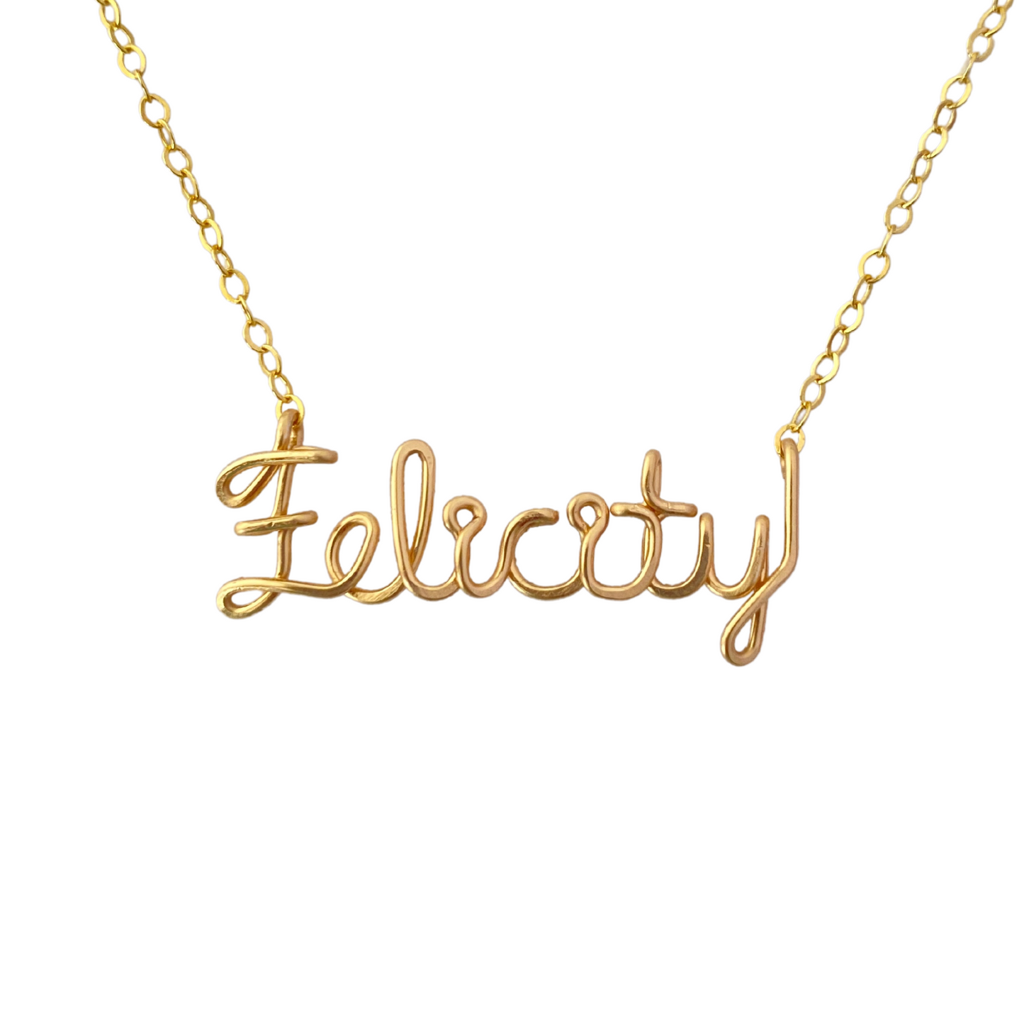 14k Gold Filled Name Necklace. Custom Personalized Gold Fill Name Necklace in Script