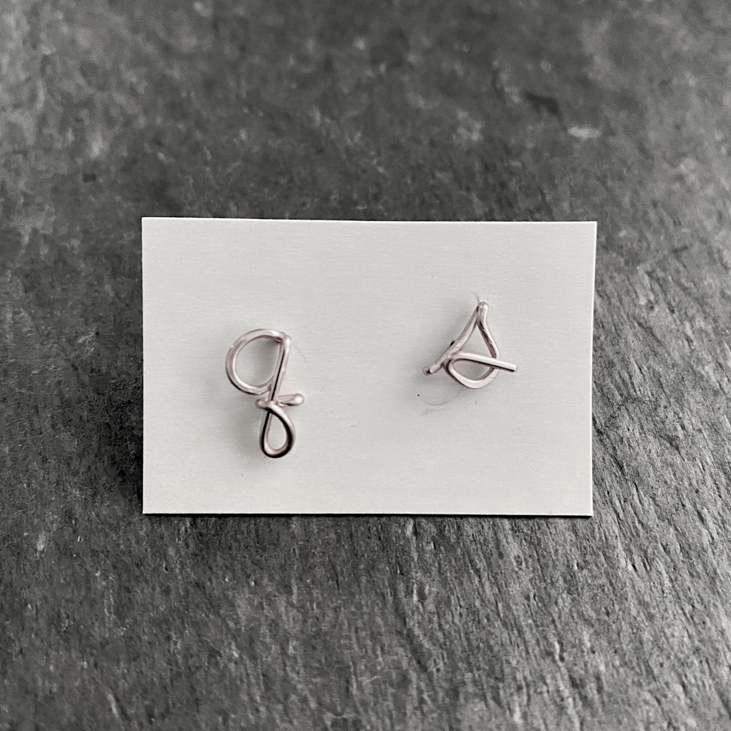 Initial Earrings. Small Sterling Silver Lowercase letter stud alphabet post earrings. Dainty Script Initial Stud Earrings. Girl Gift